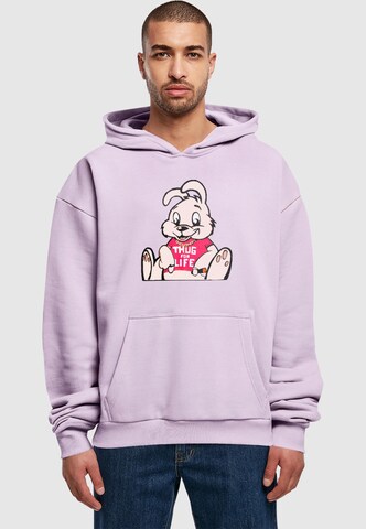 Merchcode Sweatshirt 'Brandalised - Bunny' in Lila: Vorderseite