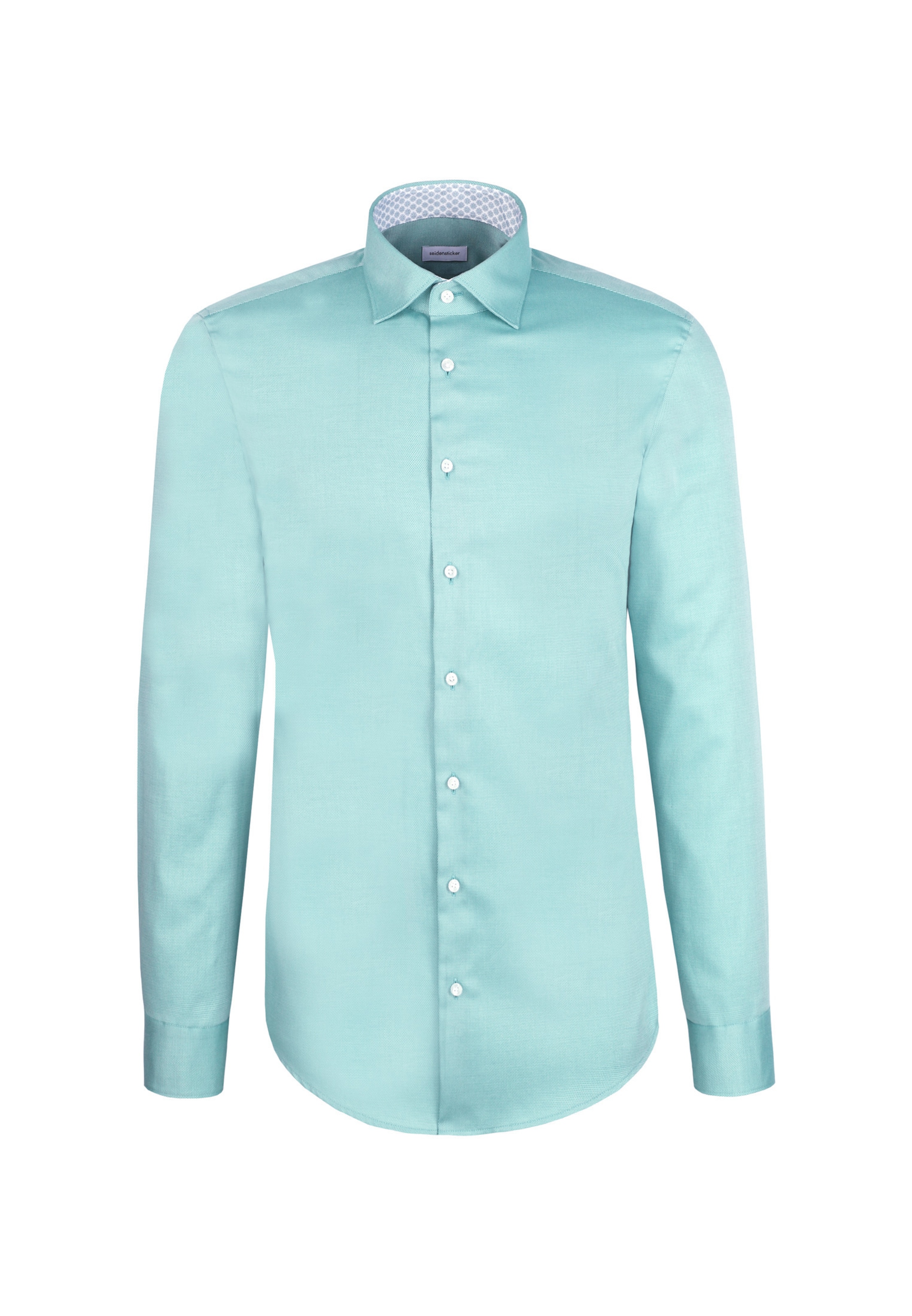 Coupe slim Chemise business 'Schwarze Rose' SEIDENSTICKER en vert