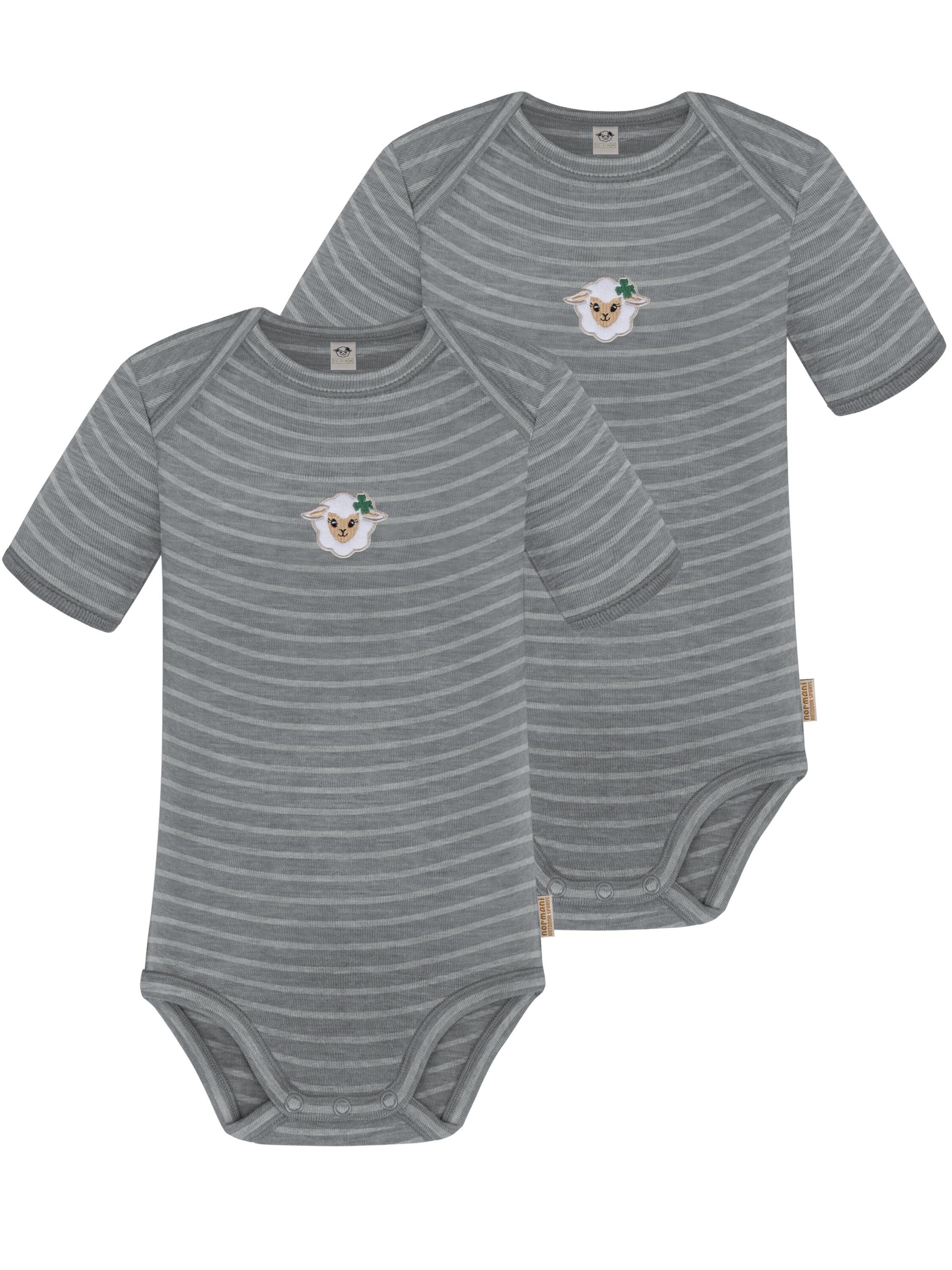 Barboteuse / body 'Tauranga' normani en gris : devant