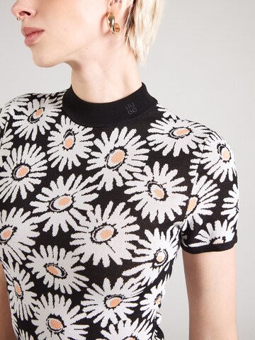 HUGO - Vestido de punto 'Slipiny' en negro