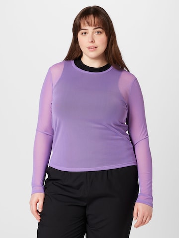 T-shirt 'JUDITH' Noisy May Curve en violet : devant