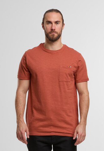 INDICODE JEANS - Camiseta 'Andorra' en naranja: frente