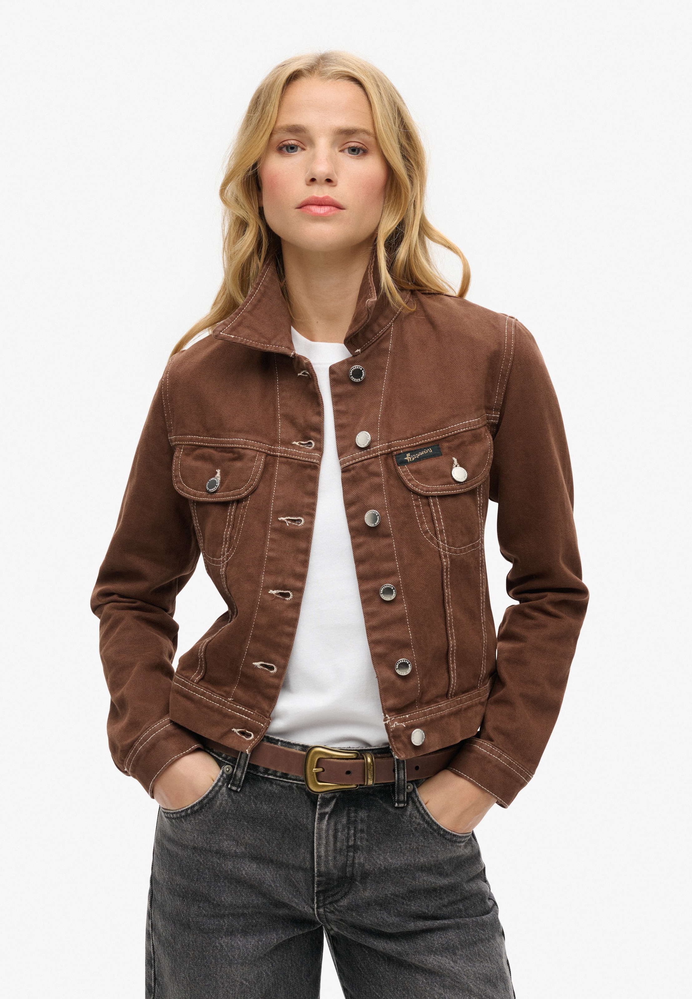 Veste mi-saison Superdry en marron