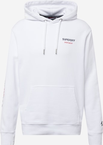 SuperdrySweater majica 'Locker' - bijela boja: prednji dio