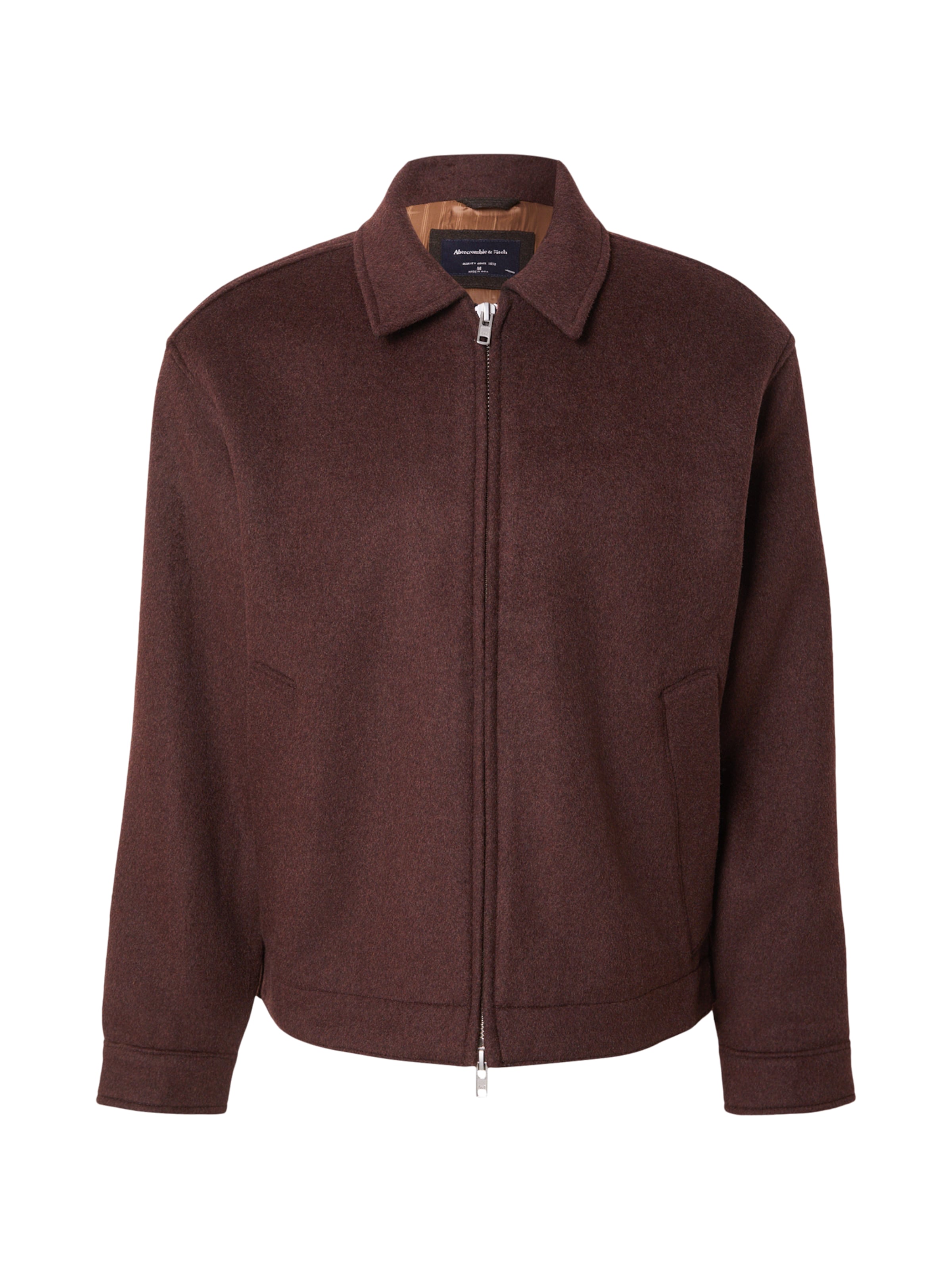 Abercrombie & Fitch Prechodná bunda - Hnedá: predná strana