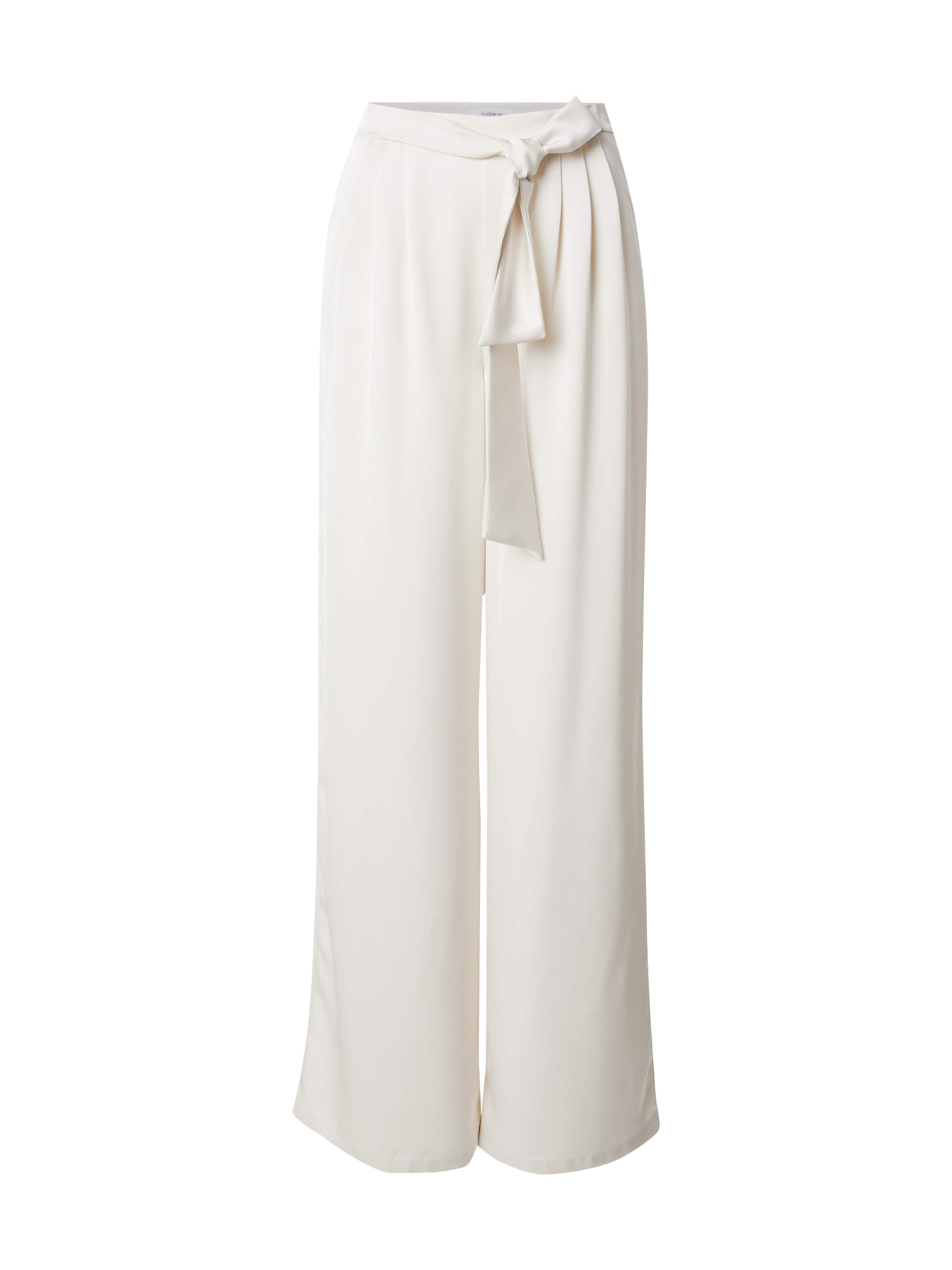 millane Široke hlačnice Hlače z naborki | bež barva: sprednja stran