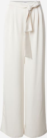Wide leg Pantaloni con pieghe di millane in beige: frontale