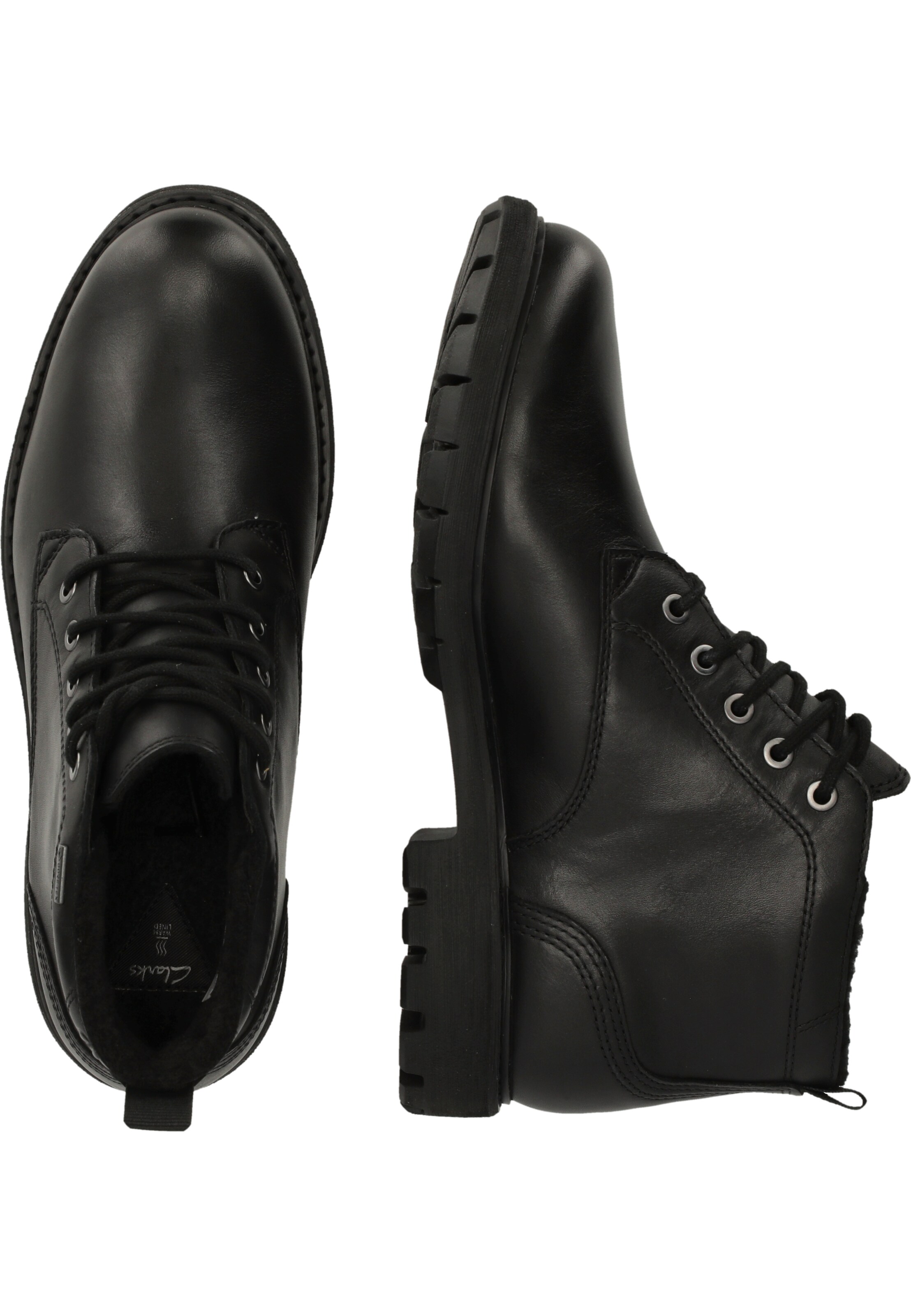 CLARKS Lace-up boot 'Batcombe Mix' in Black