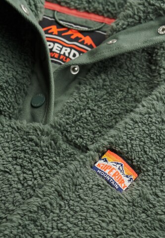 Superdry Fleece jas in Groen