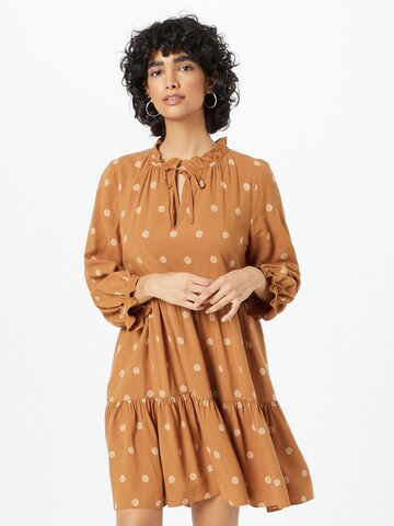 Madewell Shirt Dress in Brown: front