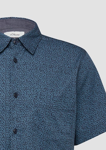 Coupe slim Chemise s.Oliver en bleu