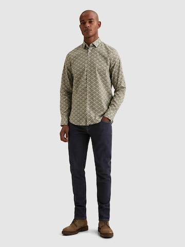 Coupe regular Chemise 'Shirt with allover print and stretch' VANGUARD en gris