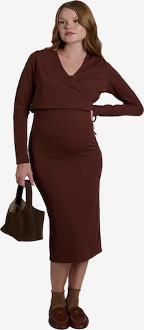 Robe LYN MAMA en marron : devant