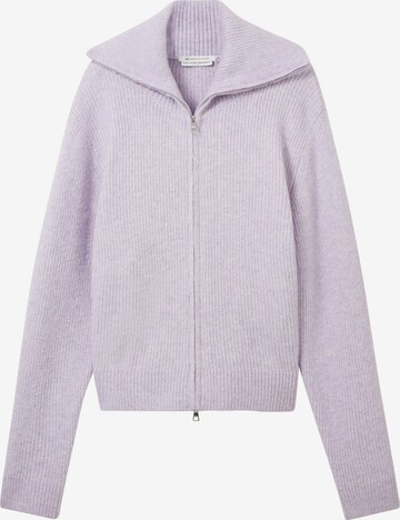 Cardigan TOM TAILOR DENIM en violet : devant