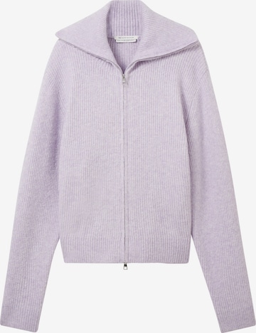 Cardigan TOM TAILOR DENIM en violet : devant