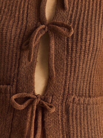 Gilet in maglia di Bianco Lucci in marrone