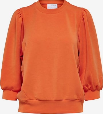 SELECTED FEMME - Sweatshirt em laranja: frente