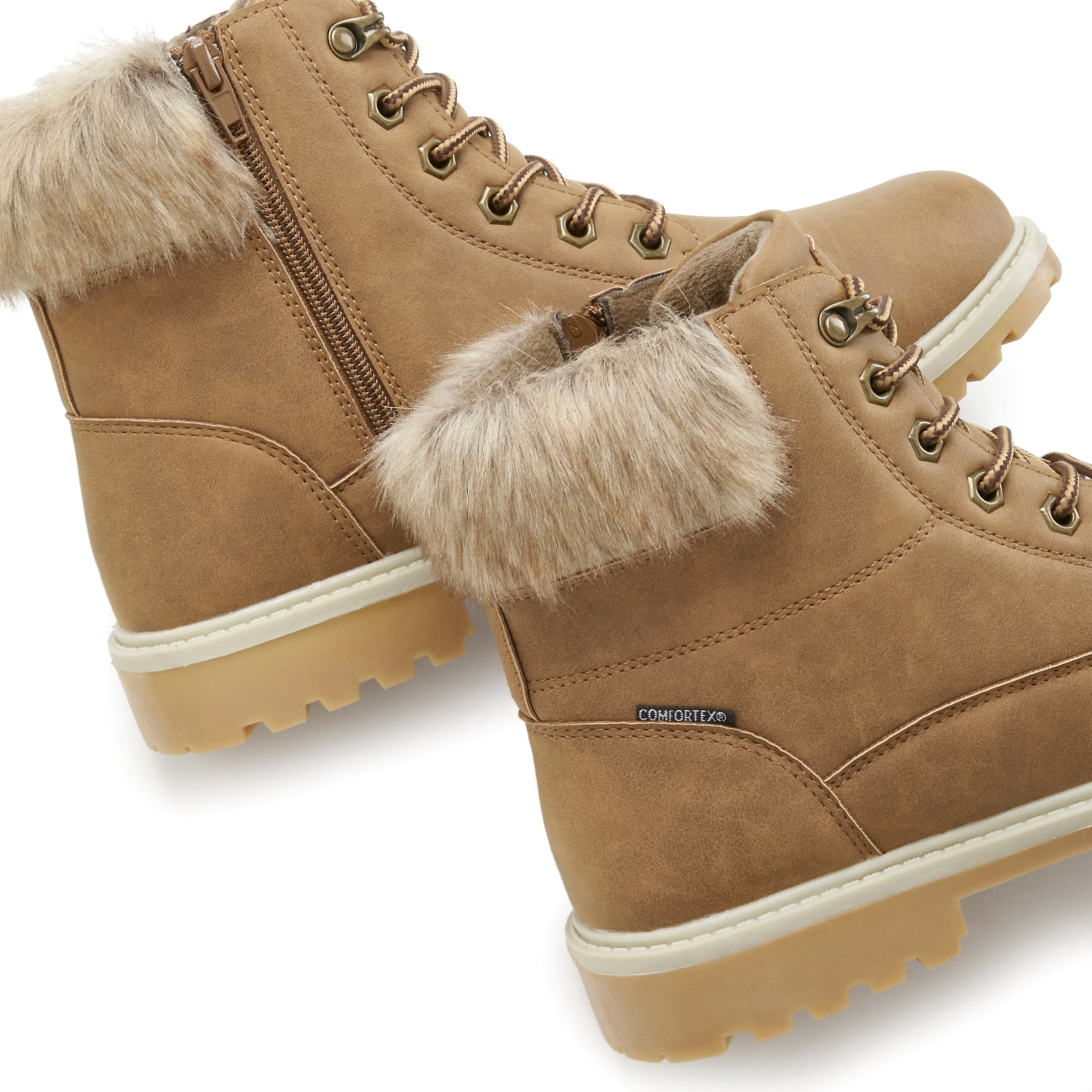 LASCANA Ботинки на шнуровке в Бежевый