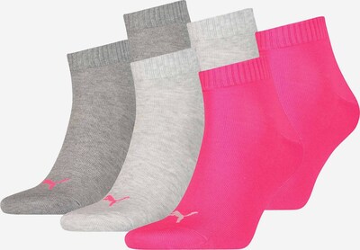 PUMA Socken in grau / graumeliert / pink, Produktansicht