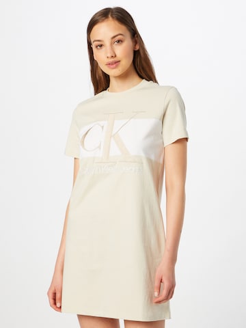 Calvin Klein Jeans Kleid in Beige: predná strana