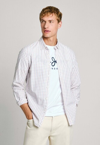 Pepe Jeans Regular fit Button Up Shirt in White: front