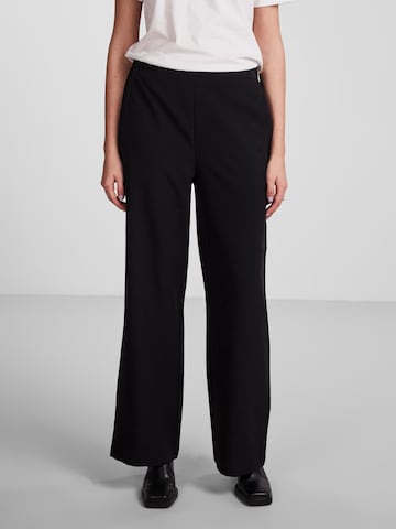 PIECES Wide leg Pants 'PCBOZZY' in Black: front