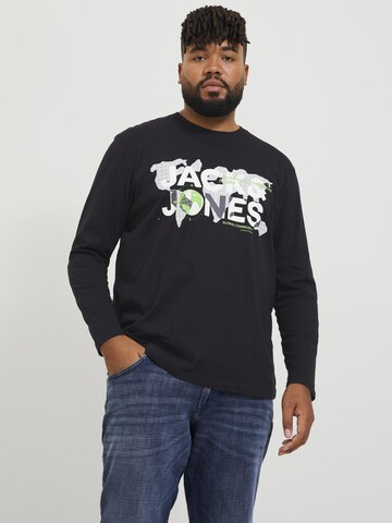 Jack & Jones Plus Tričko 'DUST' – černá: přední strana