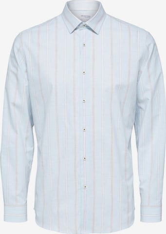 SELECTED HOMME Button Up Shirt 'JAMES' in Blue: front