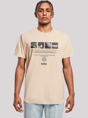 T-Shirt 'NASA Retro Photo Ad The Future Is Now' F4NT4STIC en beige : devant