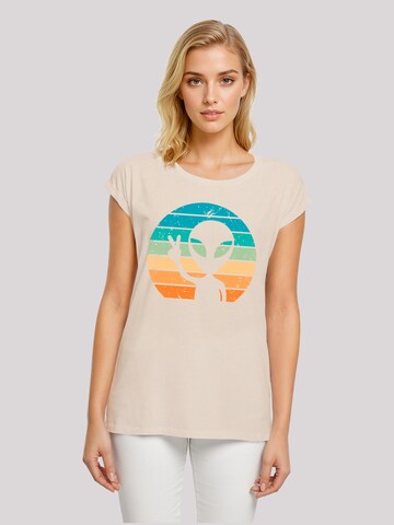 F4NT4STIC Shirt 'Alien Piece Sonnenuntergang' in Beige
