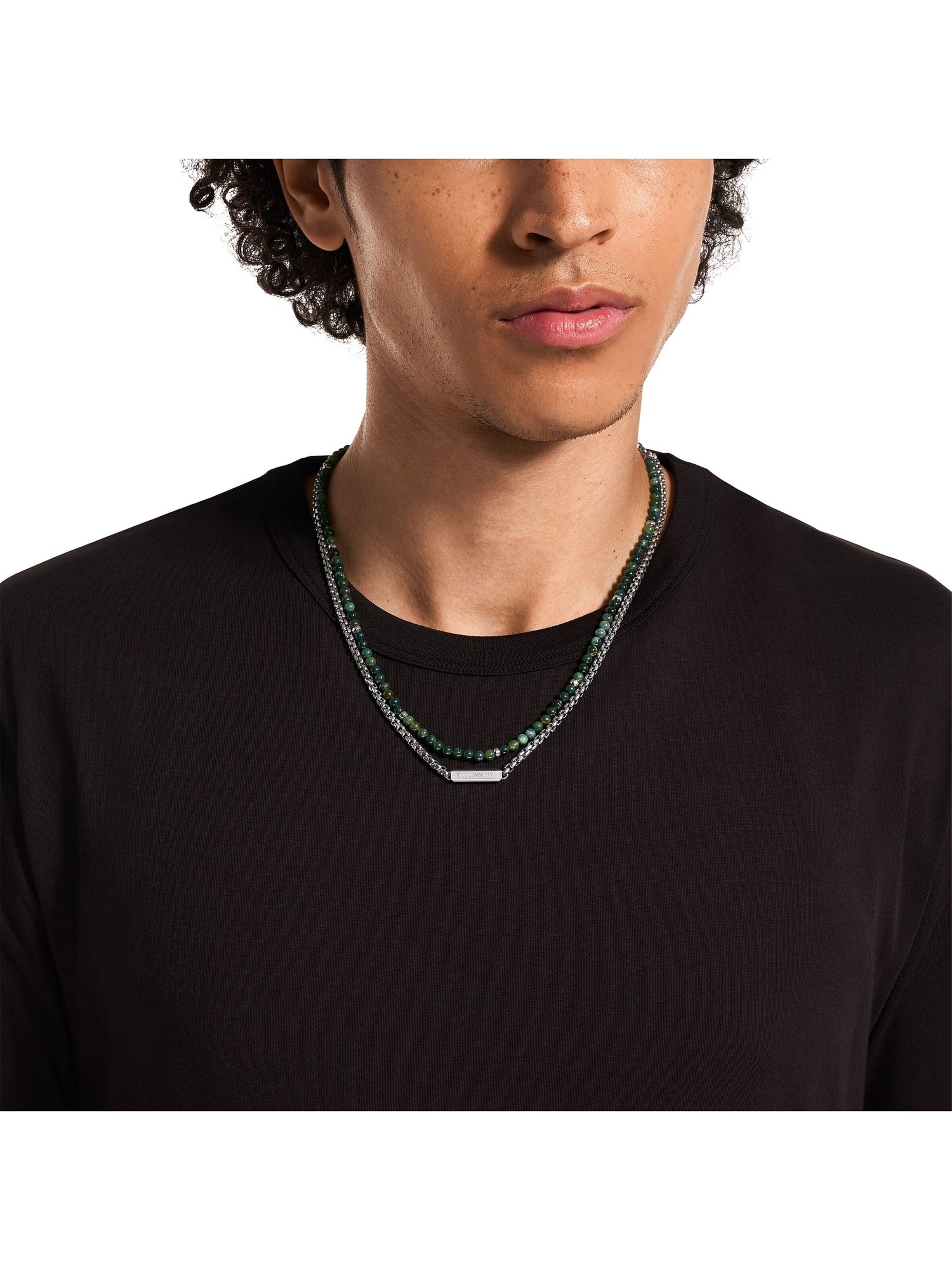 Emporio Armani Necklace in Green: front
