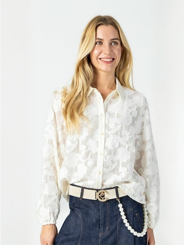 Coster Copenhagen Paita ' Flower ' värissä beige: etupuoli