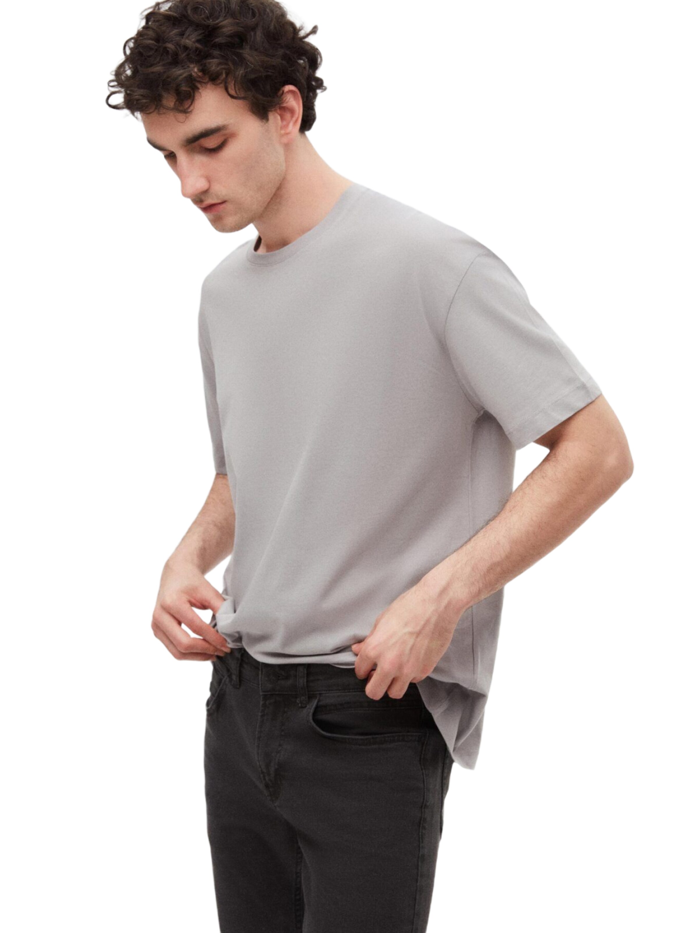 D’S Damat Shirt in Grijs: voorkant