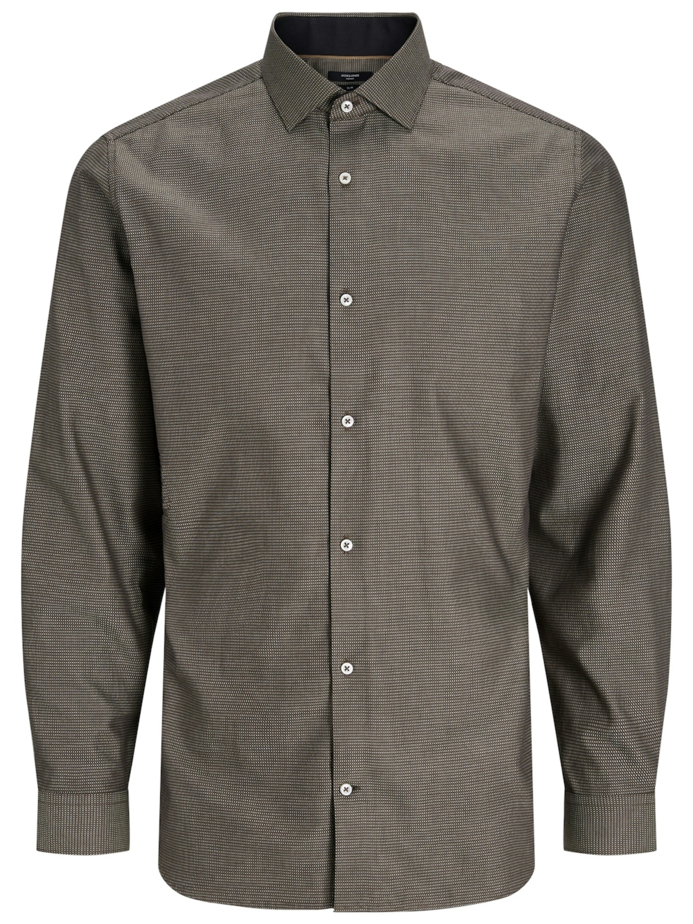 JACK & JONES Button Up Shirt 'JPRBLAParker' in Grey: front