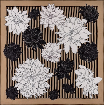 Foulard ' Dahlias & Stripes ' di Roeckl in beige: frontale