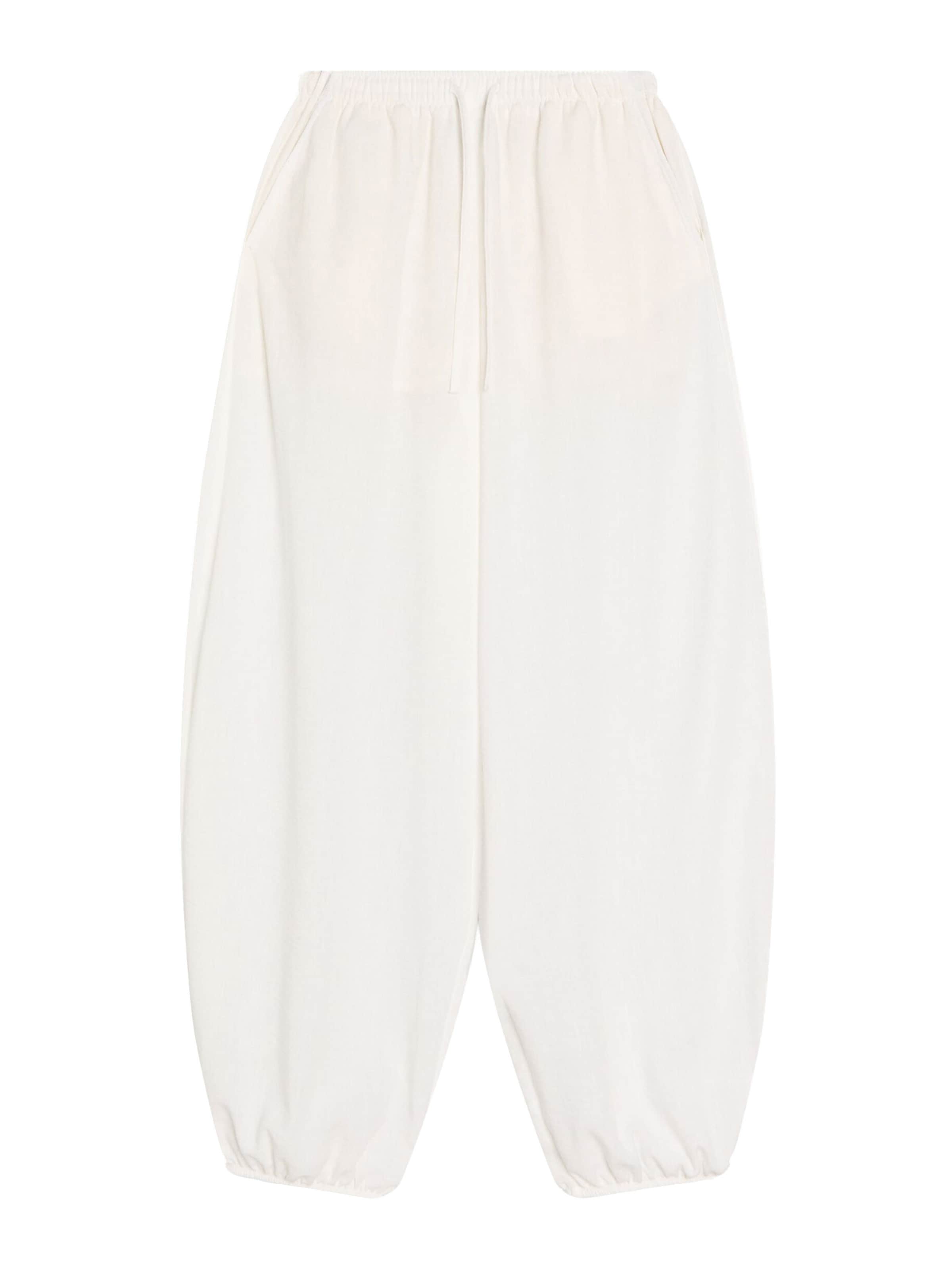 Effilé Pantalon Bershka en blanc : devant