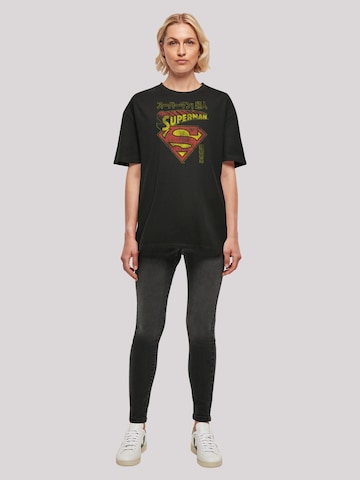 F4NT4STIC Oversized Shirt 'Superman Shield' in Black