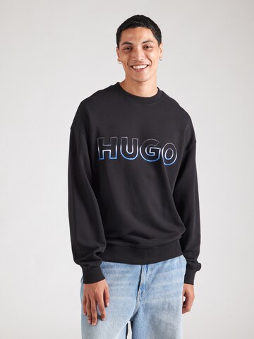 HUGO Dressipluus 'Nogocrew', värv must: eest vaates