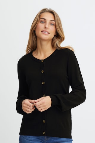 Fransa Knit Cardigan in Black: front