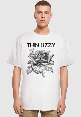 Merchcode Shirt 'Thin Lizzy - Rose' in Wit: voorkant