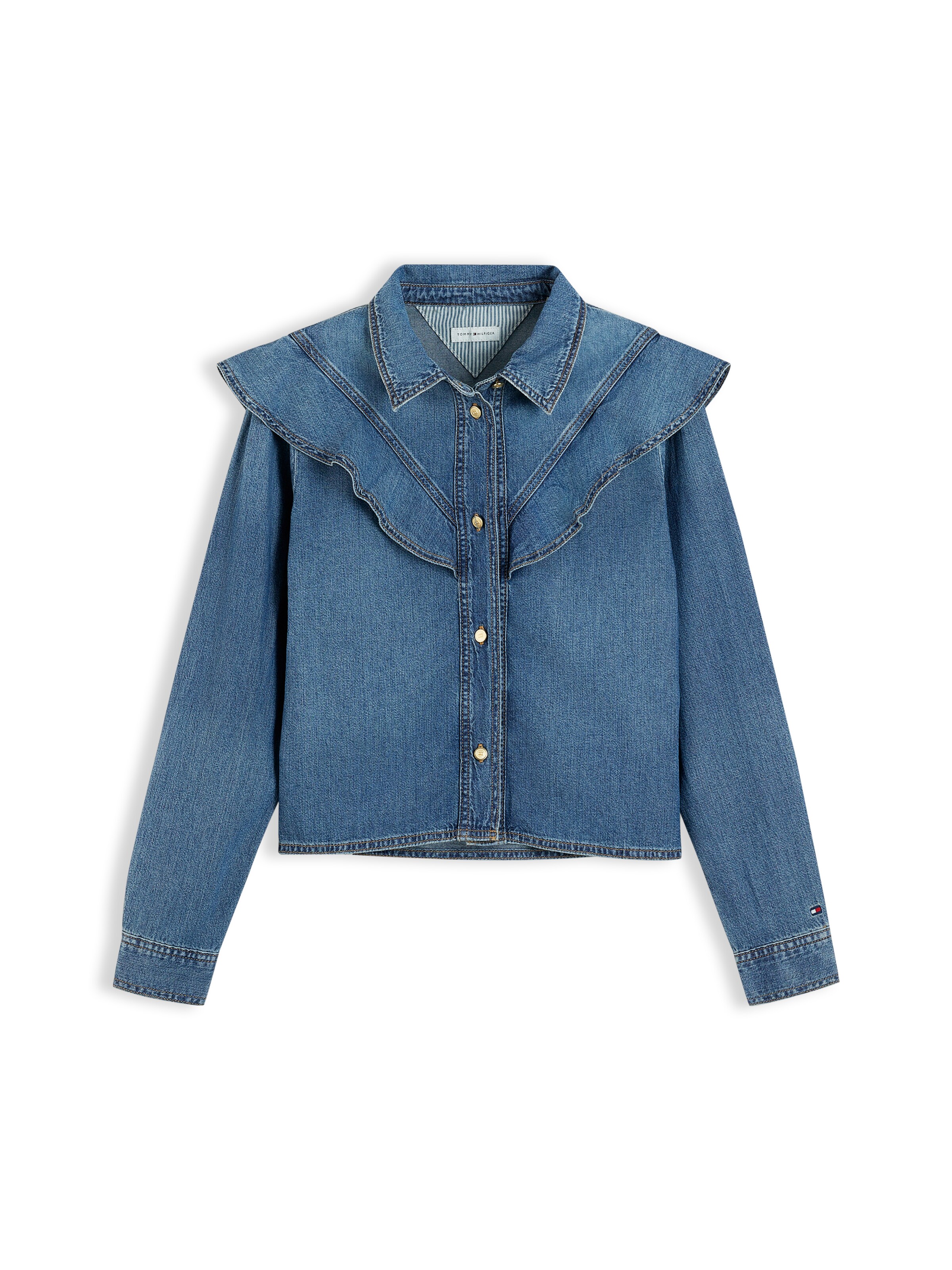 TOMMY HILFIGER Pusero koossa XS-S värissä sininen denim, Tuotenäkymä