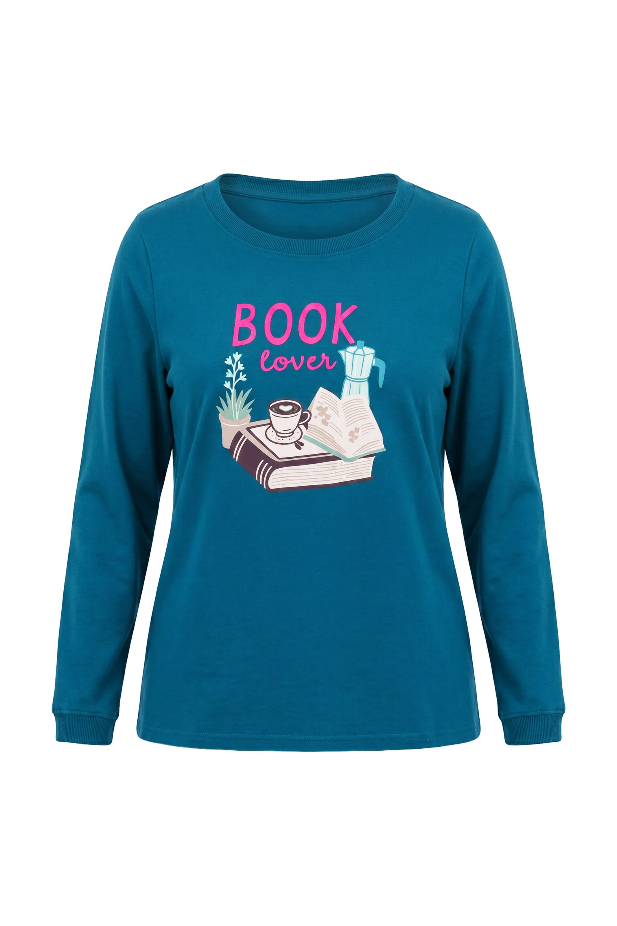 Ulla Popken Schlafshirt in Grün: Vorderseite