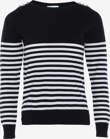 Pull-over usha BLUE LABEL en noir : devant