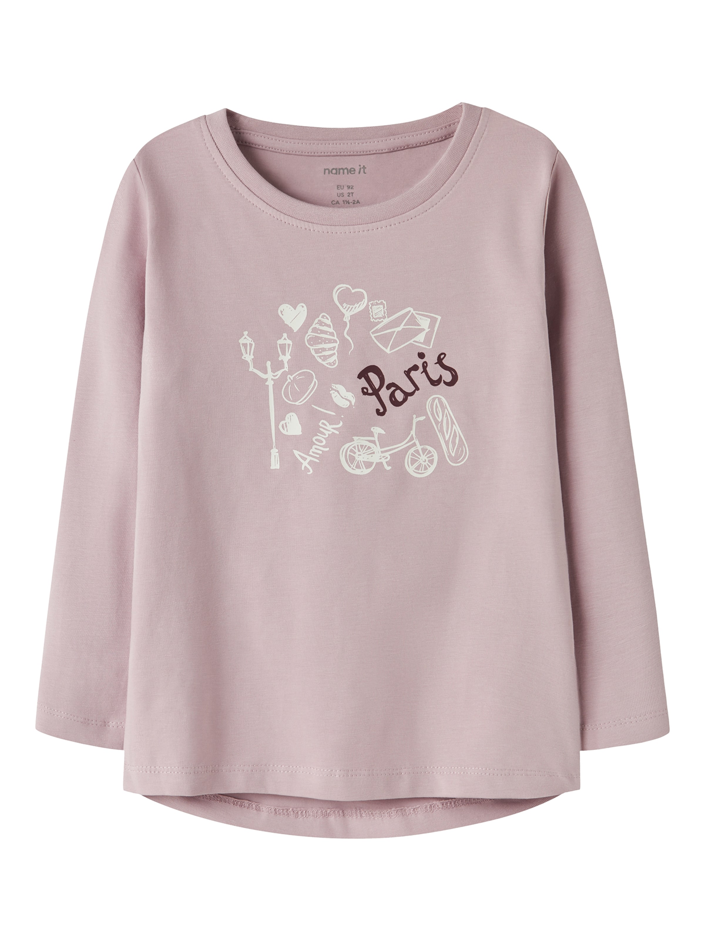 NAME IT Shirt 'NMFVIX' in Lila: Vorderseite