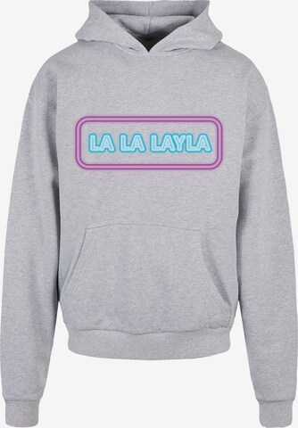 Merchcode Sweatshirt 'La La Layla' in Grijs: voorkant