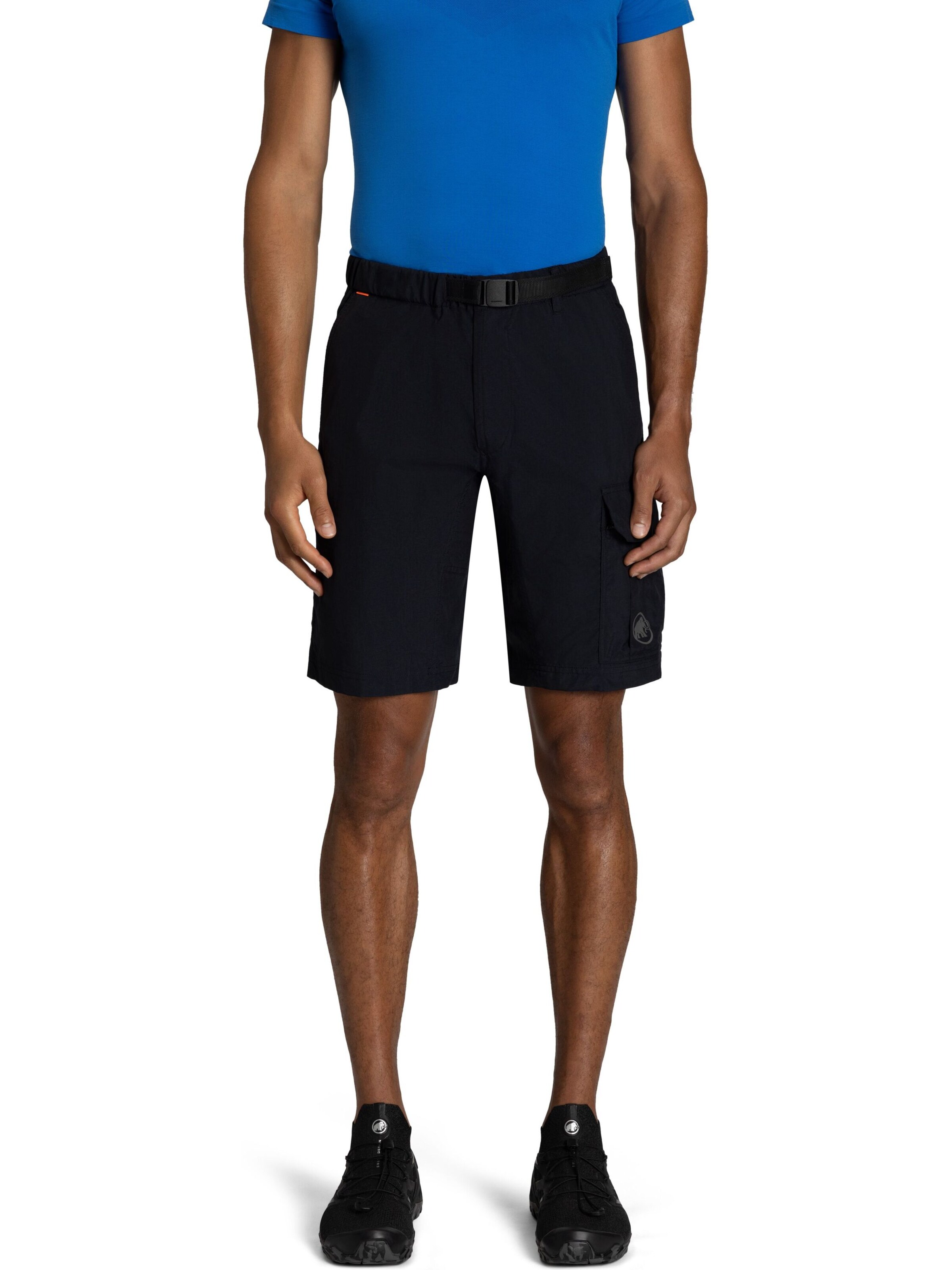 MAMMUT Regular Outdoor Pants in Black: front