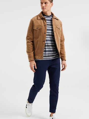 WE Fashion - Slimfit Pantalón plisado en azul