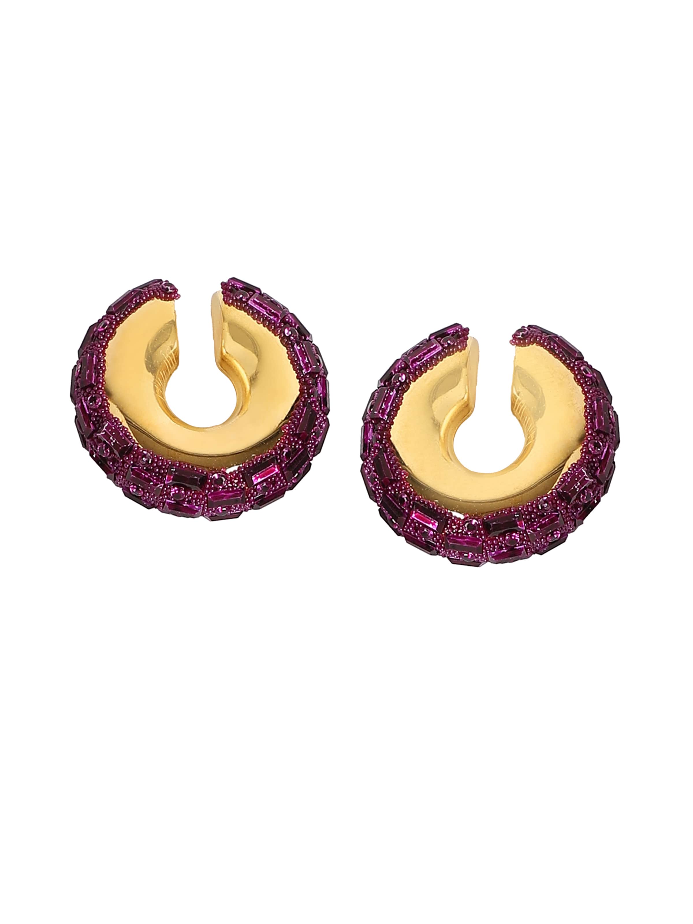 Boucles d'oreilles ' Peggie ' SOHI en violet : devant