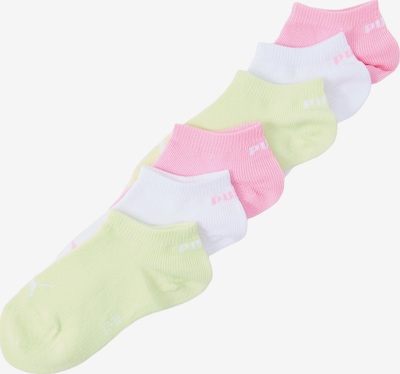 Kojinės iš PUMA, spalva – šviesiai žalia / rožių spalva / balta, Prekių apžvalga