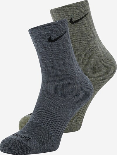Kojinės 'Everyday Plus' iš Nike Sportswear, spalva – tamsiai pilka / rusvai žalia / juoda, Prekių apžvalga